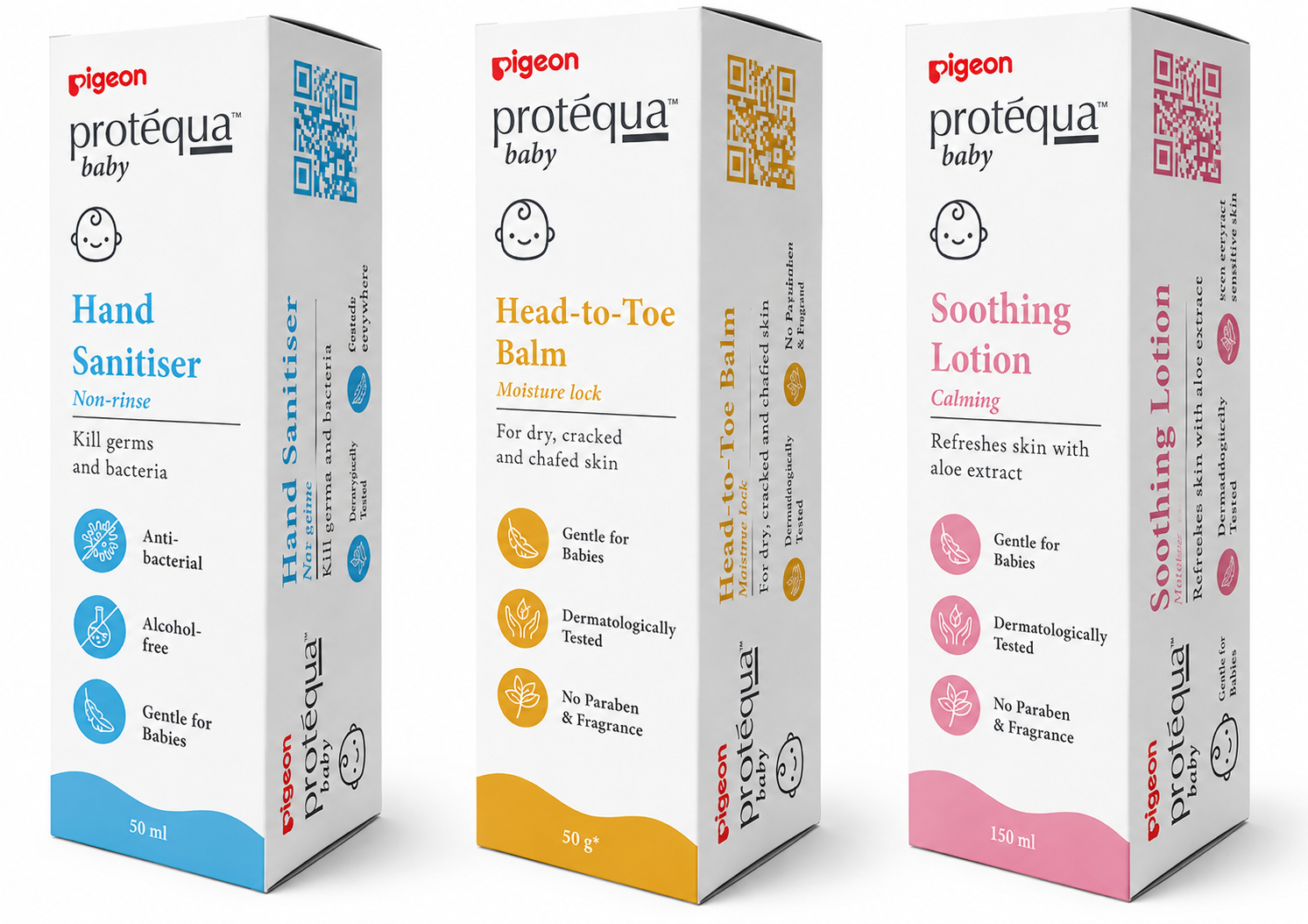 three pigeon protequa product packaging