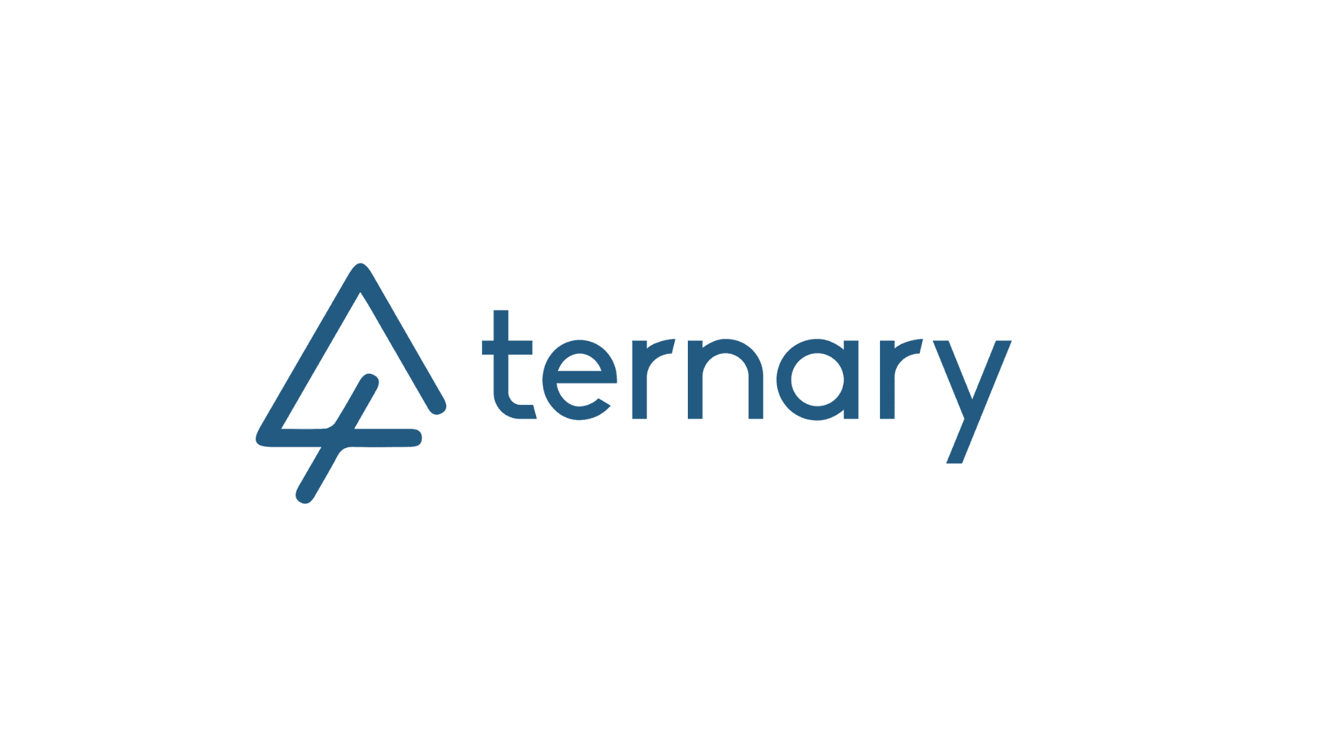 Blue Ternary logo with a triangular mountain-like icon and the word 'ternary'.